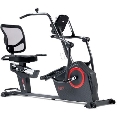 Sunny Health & Fitness Cyclette ellittica elettromagnetica reclinata per esercizi con esercizi per le braccia, connettività con app SunnyFit® Sunny Health & Fitness Cyclette ellittica elettromagnetica reclinata per esercizi con esercizi per le braccia, connettività con app SunnyFit®