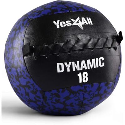 Yes4All 8kg Palla a muro dinamica/Soft Medicine Ball, palla medica a muro per l'allenamento di tutto il corpo e gli esercizi di forza Yes4All 8kg Palla a muro dinamica/Soft Medicine Ball, palla medica a muro per l'allenamento di tutto il corpo e gli esercizi di forza