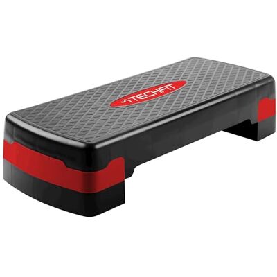 TechFit Stepper Fitness Aerobica Regolabile Casa e Palestra, Piattaforma con Superficie Antiscivolo, Altezza 10/15 cm, Gambe in Gomma Antiscivolo, Capacità di Carico 120 Kg, 68x28 cm TechFit Stepper Fitness Aerobica Regolabile Casa e Palestra, Piattaforma con Superficie Antiscivolo, Altezza 10/15 cm, Gambe in Gomma Antiscivolo, Capacità di Carico 120 Kg, 68x28 cm