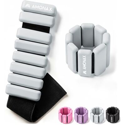 Amonax Pesi per Caviglie e Polsi Fitness per Donna e Uomo, Coppia 0,5kg/1kg Per Esercizi di Allenamento Muscolare, Pilates e Nuoto; Pesi per Caviglie e Polsi Adatti agli Esercizi di Yoga e Danza Amonax Pesi per Caviglie e Polsi Fitness per Donna e Uomo, Coppia 0,5kg/1kg Per Esercizi di Allenamento Muscolare, Pilates e Nuoto; Pesi per Caviglie e Polsi Adatti agli Esercizi di Yoga e Danza