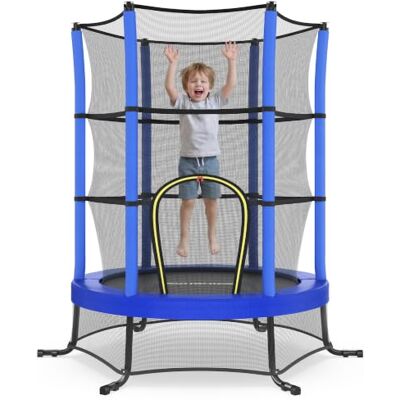 SONGMICS Trampolino per Bambini, Diametro 174 cm, con Recinto di Protezione, Tappeto di Sicurezza, Trampolino Fitness, Telaio in Acciaio, per Interni, Esterni, Giardino SONGMICS Trampolino per Bambini, Diametro 174 cm, con Recinto di Protezione, Tappeto di Sicurezza, Trampolino Fitness, Telaio in Acciaio, per Interni, Esterni, Giardino