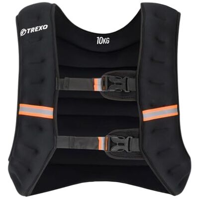 Gilet con Pesi Trexo - Regolabile, 10kg, per Uomo & Donna Gilet con Pesi Trexo - Regolabile, 10kg, per Uomo & Donna