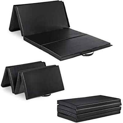 Relaxdays Materasso da Ginnastica 200x100 Pieghevole, Spesso 5cm, Espandibile, Tappetino Fitness Impermeabile, nero Relaxdays Materasso da Ginnastica 200x100 Pieghevole, Spesso 5cm, Espandibile, Tappetino Fitness Impermeabile, nero