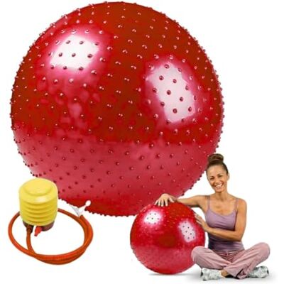 Endless Palla da yoga antiburst da 55 cm Thick PVC Exercise Ball for Fitness, Pilates, Stability & Home Gym Training Balance Ball Chair for Men & Women Color: rosso Endless Palla da yoga antiburst da 55 cm Thick PVC Exercise Ball for Fitness, Pilates, Stability & Home Gym Training Balance Ball Chair for Men & Women Color: rosso