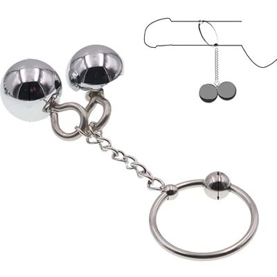 Generic Maschio 25mm In Acciaio Inossidabile Doppia Palla Lenza Pendente, Esercizio Fisico Pesi-Cuscinetto Anello Di Allenamento Accessorio, Accessorio Di Allenamento Muscolare, Scelta Del Cuore Generic Maschio 25mm In Acciaio Inossidabile Doppia Palla Lenza Pendente, Esercizio Fisico Pesi-Cuscinetto Anello Di Allenamento Accessorio, Accessorio Di Allenamento Muscolare, Scelta Del Cuore