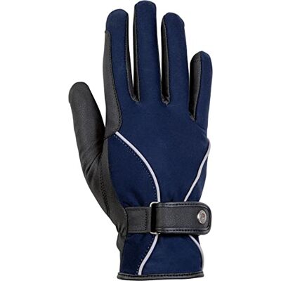 HKM Classico Guanti, Blu Scuro/Nero, M Unisex-Adulto HKM Classico Guanti, Blu Scuro/Nero, M Unisex-Adulto