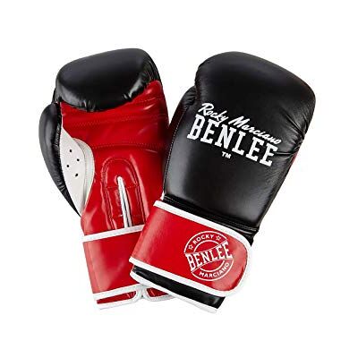 Lee Carlos, Guantoni da Boxe Unisex Adulto, Nero/Rosso/Bianco, 226 g Lee Carlos, Guantoni da Boxe Unisex Adulto, Nero/Rosso/Bianco, 226 g