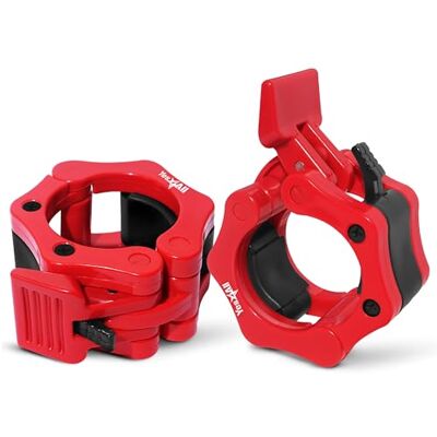 Yes4All 2 Inch Barbell Clamps Pair, Pro Lockjaw Collar Set for Olympic Bar, Quick Release Weight Plate Locks Dumbbell Clips for Weightlifting Training Exercise, and Strength Training (Red) Yes4All 2 Inch Barbell Clamps Pair, Pro Lockjaw Collar Set for Olympic Bar, Quick Release Weight Plate Locks Dumbbell Clips for Weightlifting Training Exercise, and Strength Training (Red)