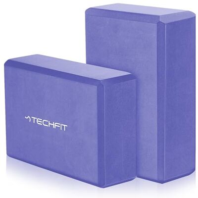 TechFit Mattoncino da Yoga in Schiuma EVA ad Alta Densità, Set da 2 Pezzi, Leggero e Antiscivolo, Supporto Ideale per Yoga, Pilates, Stretching, Dimensioni 23x15x7.6 cm, Viola TechFit Mattoncino da Yoga in Schiuma EVA ad Alta Densità, Set da 2 Pezzi, Leggero e Antiscivolo, Supporto Ideale per Yoga, Pilates, Stretching, Dimensioni 23x15x7.6 cm, Viola