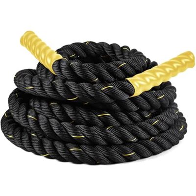 Ultrasport Battle Rope, lunghezza corda 9 metri, diametro 3,8 cm, fune da allenamento di alta qualità per resistenza alla forza e sviluppo muscolare, corda da allenamento per un efficace allenamento Ultrasport Battle Rope, lunghezza corda 9 metri, diametro 3,8 cm, fune da allenamento di alta qualità per resistenza alla forza e sviluppo muscolare, corda da allenamento per un efficace allenamento