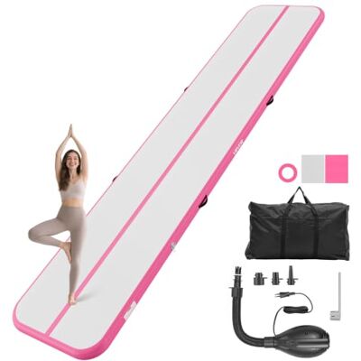 VEVOR Tappetino Gonfiabile per Ginnastica Yoga 5m Colore Rosa Casa Palestra VEVOR Tappetino Gonfiabile per Ginnastica Yoga 5m Colore Rosa Casa Palestra