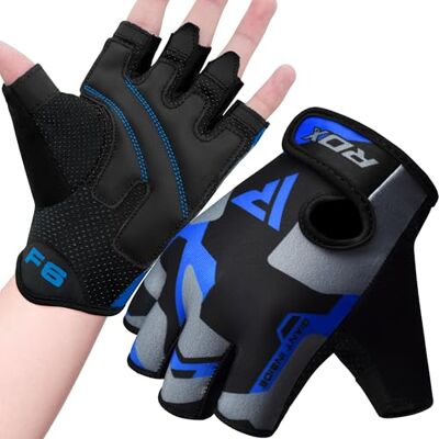 RDX Guanti Palestra Sollevamento Pesi Fitness, Antiscivolo Imbottito Presa Protezione, Elastico Traspirante, Powerlifting Bodybuilding Forza Allenamento Ciclismo Calisthenics Gloves, Uomo Donna RDX Guanti Palestra Sollevamento Pesi Fitness, Antiscivolo Imbottito Presa Protezione, Elastico Traspirante, Powerlifting Bodybuilding Forza Allenamento Ciclismo Calisthenics Gloves, Uomo Donna