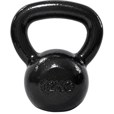 Basics Kettlebell in ghisa, 12 kg, Nero Basics Kettlebell in ghisa, 12 kg, Nero