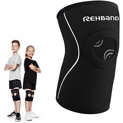 Rehband Ginocchiera per Bambini con Apertura Rotulea, Ginocchiera Stabilizzante in Neoprene per un'Elevata Stabilizzazione della Rotula per Bambine e Bambini, Neoprene da 5 mm, Misura:S, pezzo Rehband Ginocchiera per Bambini con Apertura Rotulea, Ginocchiera Stabilizzante in Neoprene per un'Elevata Stabilizzazione della Rotula per Bambine e Bambini, Neoprene da 5 mm, Misura:S, pezzo