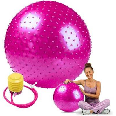 Endless Palla da yoga antiburst da 65 cm Thick PVC Exercise Ball for Fitness, Pilates, Stability & Home Gym Training Balance Ball Chair for Men & Women Color: Rosa Endless Palla da yoga antiburst da 65 cm Thick PVC Exercise Ball for Fitness, Pilates, Stability & Home Gym Training Balance Ball Chair for Men & Women Color: Rosa