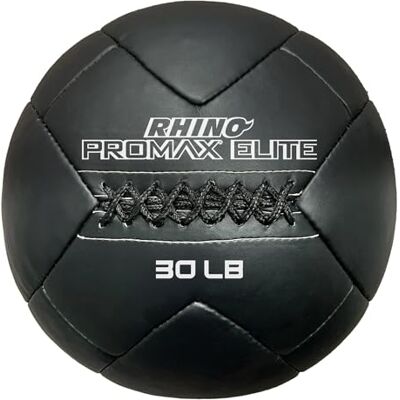 Champion Sports Rhino Promax Elite Slam Balls, 13,6 kg, Soft Shell con impugnatura antiscivolo, palla medica da parete per esercizi di sollevamento pesi, pliometria, cross training e palestra a Champion Sports Rhino Promax Elite Slam Balls, 13,6 kg, Soft Shell con impugnatura antiscivolo, palla medica da parete per esercizi di sollevamento pesi, pliometria, cross training e palestra a