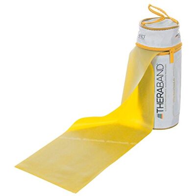 Theraband Thera-Band Fascia per esercizi in sacchetto con chiusura lampo, 2, 5 m, Giallo, 2, 50 m Theraband Thera-Band Fascia per esercizi in sacchetto con chiusura lampo, 2, 5 m, Giallo, 2, 50 m