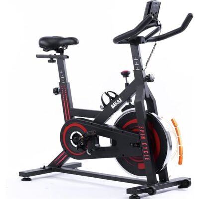 BAKAJI Cyclette Spinning Bike con Display LCD Monitoraggio Tempo, Calorie, Distanza Bici Allenamento Fitness Palestra con Sediolino Imbottito Regolabile Ideale Cardio, Gambe, Pancia, Fianchi, Home Gym BAKAJI Cyclette Spinning Bike con Display LCD Monitoraggio Tempo, Calorie, Distanza Bici Allenamento Fitness Palestra con Sediolino Imbottito Regolabile Ideale Cardio, Gambe, Pancia, Fianchi, Home Gym