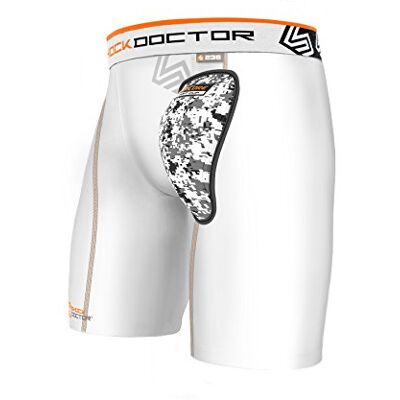 Shock Doctor – Maglietta Aircore morbido Cup pantaloncini a compressione, Uomo, Aircore, White, XL Shock Doctor – Maglietta Aircore morbido Cup pantaloncini a compressione, Uomo, Aircore, White, XL