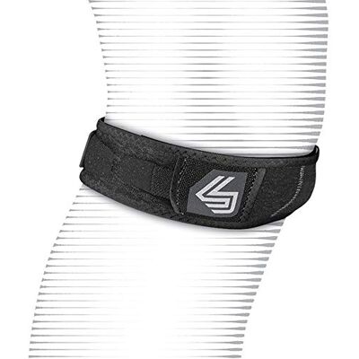 Shock Doctor 863 Fascia di supporto per rotula, unisex, adulto, nero, S/M Shock Doctor 863 Fascia di supporto per rotula, unisex, adulto, nero, S/M