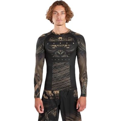 VENUM Gorilla Jungle Rashguard a Maniche Lunghe, Nero o Sabbia, S VENUM Gorilla Jungle Rashguard a Maniche Lunghe, Nero o Sabbia, S