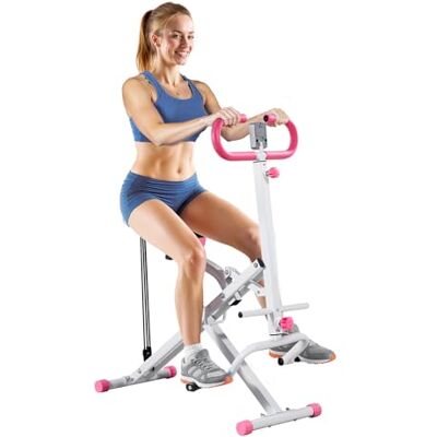VEVOR Macchina per Squat Profondi, Attrezzo Pieghevole per Esercizi, Allenatore per Glutei con Resistenza Regolabile a 5 Livelli, Attrezzatura per Allenamento a Casa per Glutei e Gambe, Bianca e Rosa VEVOR Macchina per Squat Profondi, Attrezzo Pieghevole per Esercizi, Allenatore per Glutei con Resistenza Regolabile a 5 Livelli, Attrezzatura per Allenamento a Casa per Glutei e Gambe, Bianca e Rosa