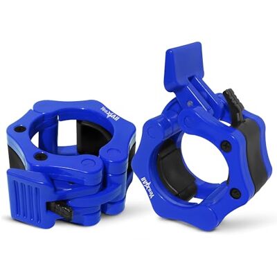Yes4All 2 Inch Barbell Clamps Pair, Pro Lockjaw Collar Set for Olympic Bar, Quick Release Weight Plate Locks Dumbbell Clips for Weightlifting Training Exercise, and Strength Training (Blue) Yes4All 2 Inch Barbell Clamps Pair, Pro Lockjaw Collar Set for Olympic Bar, Quick Release Weight Plate Locks Dumbbell Clips for Weightlifting Training Exercise, and Strength Training (Blue)