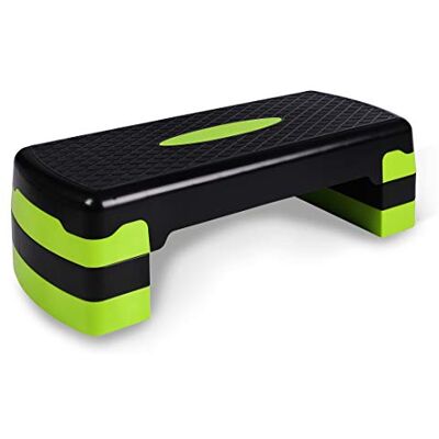 Ultrasport step board, Multifunctional exercise Equipment, perfetto per aerobica e fitness, altezza regolabile su tre diversi livelli, con superficie antiscivolo, Colore: Nero/Verde Ultrasport step board, Multifunctional exercise Equipment, perfetto per aerobica e fitness, altezza regolabile su tre diversi livelli, con superficie antiscivolo, Colore: Nero/Verde