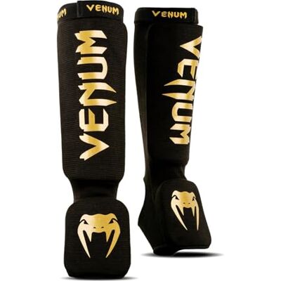 VENUM Kontact Shin Guards, Parastinchi Unisex adulto, Nero/Oro, M VENUM Kontact Shin Guards, Parastinchi Unisex adulto, Nero/Oro, M