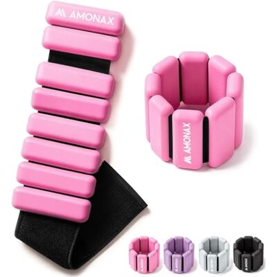 Amonax Pesi per Caviglie e Polsi Fitness per Donna e Uomo, Coppia 0,5kg/1kg Per Esercizi di Allenamento Muscolare, Pilates e Nuoto; Pesi per Caviglie e Polsi Adatti agli Esercizi di Yoga e Danza Amonax Pesi per Caviglie e Polsi Fitness per Donna e Uomo, Coppia 0,5kg/1kg Per Esercizi di Allenamento Muscolare, Pilates e Nuoto; Pesi per Caviglie e Polsi Adatti agli Esercizi di Yoga e Danza