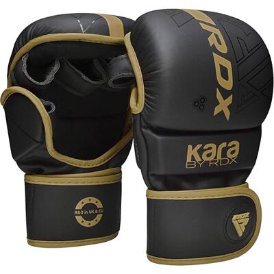 RDX Guanti MMA per Arti Marziali Grappling Allenamento, Maya Hide Cuoio Kara Sparring Guantoni per Kickboxing, Muay Thai, Combattimento in Gabbia, Sacchi Pugilato, Sacco da Boxe RDX Guanti MMA per Arti Marziali Grappling Allenamento, Maya Hide Cuoio Kara Sparring Guantoni per Kickboxing, Muay Thai, Combattimento in Gabbia, Sacchi Pugilato, Sacco da Boxe