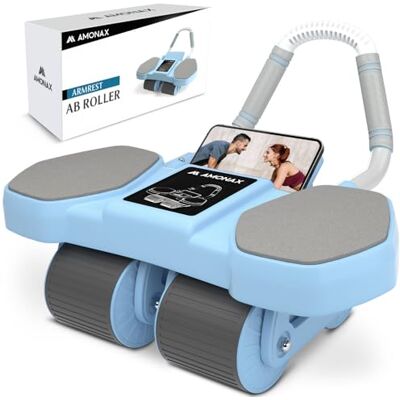 Amonax Ruota Addominali Rotella Rullo Workout Convertibile Multifunzione Attrezzi con Grande Tappetino per Esercizi di Rollout Abs, Ab Roller Wheel per Allenamento di Forza Fitness per Casa Palestra Amonax Ruota Addominali Rotella Rullo Workout Convertibile Multifunzione Attrezzi con Grande Tappetino per Esercizi di Rollout Abs, Ab Roller Wheel per Allenamento di Forza Fitness per Casa Palestra