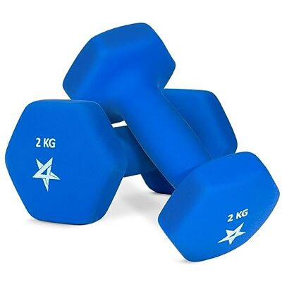 Yes4All Neoprene Dumbell Pair 2 kg Mano Weight Strength Training for Home Gym Fitness – 2 kg Blu Yes4All Neoprene Dumbell Pair 2 kg Mano Weight Strength Training for Home Gym Fitness – 2 kg Blu