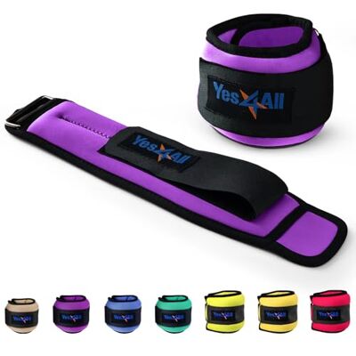 Yes4All Peso Caviglia in neoprene, 1,4 KG Coppia = 2 * 0,7 KG, Viola Yes4All Peso Caviglia in neoprene, 1,4 KG Coppia = 2 * 0,7 KG, Viola