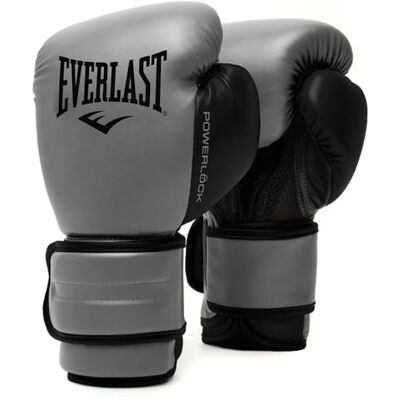 Everlast Guanti da Boxe Powerlock 2R 16oz Grigio Carbone per sacco, colpitori e sparring, supporto polso Turnback avanzato, imbottitura a 4 strati e presa ergonomica Originale Everlast Guanti da Boxe Powerlock 2R 16oz Grigio Carbone per sacco, colpitori e sparring, supporto polso Turnback avanzato, imbottitura a 4 strati e presa ergonomica Originale