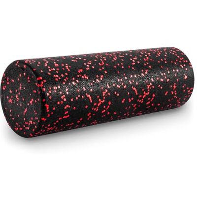 ProsourceFit High Density Foam Rollers 18 inches long, Firm Full Body Athletic Massage Tool for Back Stretching, Yoga, Pilates, Post Workout Muscle Recuperation, Black/Red ProsourceFit High Density Foam Rollers 18 inches long, Firm Full Body Athletic Massage Tool for Back Stretching, Yoga, Pilates, Post Workout Muscle Recuperation, Black/Red