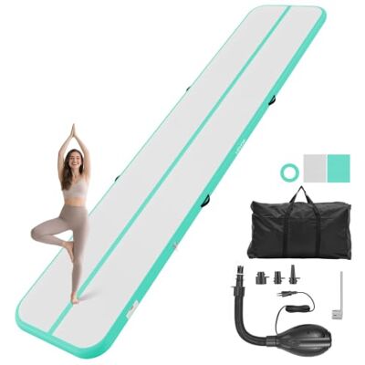 VEVOR Tappetino Gonfiabile per Ginnastica Artistica 5 m Colore Verde Menta VEVOR Tappetino Gonfiabile per Ginnastica Artistica 5 m Colore Verde Menta