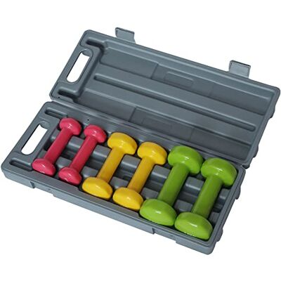 BAKAJI Set 6 Manubri da Palestra con Valigetta (2x0.5kg + 2x1kg + 2x1.5kg), Pesi Fitness Rivestimento in Gommapiuma, Ergonomico, Antiruggine, Antiscivolo, Riabilitazione Fisica, Allenamento BAKAJI Set 6 Manubri da Palestra con Valigetta (2x0.5kg + 2x1kg + 2x1.5kg), Pesi Fitness Rivestimento in Gommapiuma, Ergonomico, Antiruggine, Antiscivolo, Riabilitazione Fisica, Allenamento