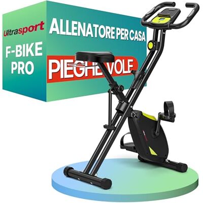 Ultrasport F-Bike Pro Cyclette da Casa Pieghevole I Cyclette Pieghevole da Casa fino a 150 KG con Sella Extra Confortevole e LCD Display, Cyclette da Camera Verde-Nero Ultrasport F-Bike Pro Cyclette da Casa Pieghevole I Cyclette Pieghevole da Casa fino a 150 KG con Sella Extra Confortevole e LCD Display, Cyclette da Camera Verde-Nero