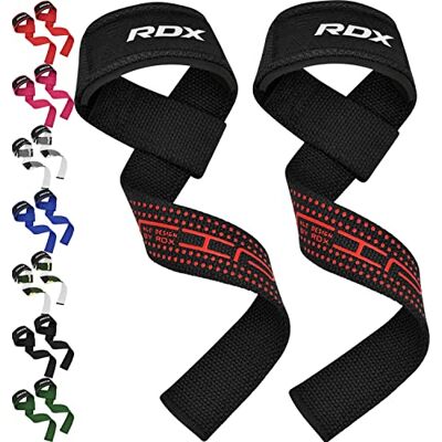 RDX Straps Palestra, Cinghie Sollevamento Pesi Fascette per Stacchi, 5MM Neoprene Imbottita Supporto Polsa, Gym Fitness Lifting Bodybuilding Powerlifting Allenamento Accessori Fasce Polsi RDX Straps Palestra, Cinghie Sollevamento Pesi Fascette per Stacchi, 5MM Neoprene Imbottita Supporto Polsa, Gym Fitness Lifting Bodybuilding Powerlifting Allenamento Accessori Fasce Polsi