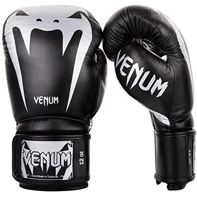 VENUM Giant 3.0, Guantoni da Boxe Muay Thai Kick Boxing, Unisex Adulto, Nero/Argento, 16 Oz VENUM Giant 3.0, Guantoni da Boxe Muay Thai Kick Boxing, Unisex Adulto, Nero/Argento, 16 Oz