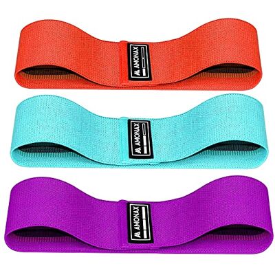 Amonax Fasce Elastiche in Tessuto per Donna, Glutei, Gambe e Squat Fitness Fascia fitness in tessuto per esercizi di glutei, fianchi e gambe, adatta a squat e allenamento a casa o in palestra Amonax Fasce Elastiche in Tessuto per Donna, Glutei, Gambe e Squat Fitness Fascia fitness in tessuto per esercizi di glutei, fianchi e gambe, adatta a squat e allenamento a casa o in palestra