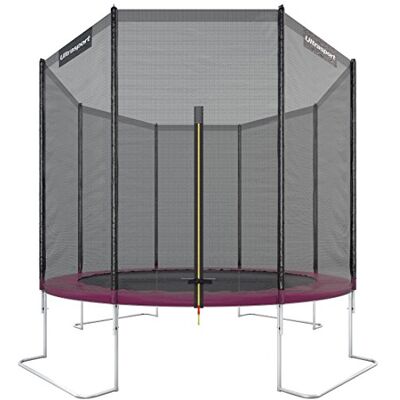 Ultrasport Trampolino da Giardino Jumper, Ø 305 cm, Compreso Il Tappetino per Saltare, Molle, Rete Sicurezza, Posta Rete Imbottita e paraspigoli, Resistente intemperie, carico Massimo 160 kg, Rosa Ultrasport Trampolino da Giardino Jumper, Ø 305 cm, Compreso Il Tappetino per Saltare, Molle, Rete Sicurezza, Posta Rete Imbottita e paraspigoli, Resistente intemperie, carico Massimo 160 kg, Rosa