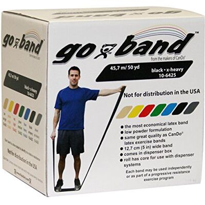 Cando Go-Band Banda per Esercizi in Rotolo 45 m – Nera (Extra Forte) – Banda di Resistenza per Fisioterapia ed Ergoterapia Cando Go-Band Banda per Esercizi in Rotolo 45 m – Nera (Extra Forte) – Banda di Resistenza per Fisioterapia ed Ergoterapia