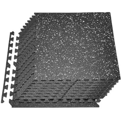 VEVOR Set Tappetino Puzzle Protettivo per Pavimento da Palestra 12 pezzi 610 x 610 x 10 mm, Tappetini in Schiuma EVA ad Incastro Piastrelle da Ginnastica Allenamento Yoga Fitness, Puntini Bianchi VEVOR Set Tappetino Puzzle Protettivo per Pavimento da Palestra 12 pezzi 610 x 610 x 10 mm, Tappetini in Schiuma EVA ad Incastro Piastrelle da Ginnastica Allenamento Yoga Fitness, Puntini Bianchi