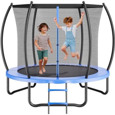 VEVOR Trampolino da Esterno, Trampolino Ricreativo da 2440 mm, Trampolini Approvati ASTM Antiruggine con Rete di Protezione e Imbottitura Ispessita, Capacità di Peso Massima di 120 kg VEVOR Trampolino da Esterno, Trampolino Ricreativo da 2440 mm, Trampolini Approvati ASTM Antiruggine con Rete di Protezione e Imbottitura Ispessita, Capacità di Peso Massima di 120 kg