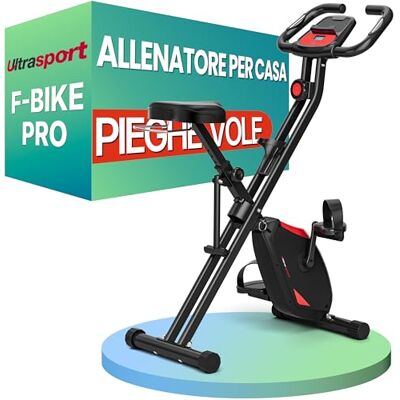 Ultrasport F-Bike Pro Cyclette da Casa Pieghevole I Cyclette Pieghevole da Casa fino a 150 KG con Sella Extra Confortevole e LCD Display, Cyclette da Camera Rosso-Nero Ultrasport F-Bike Pro Cyclette da Casa Pieghevole I Cyclette Pieghevole da Casa fino a 150 KG con Sella Extra Confortevole e LCD Display, Cyclette da Camera Rosso-Nero