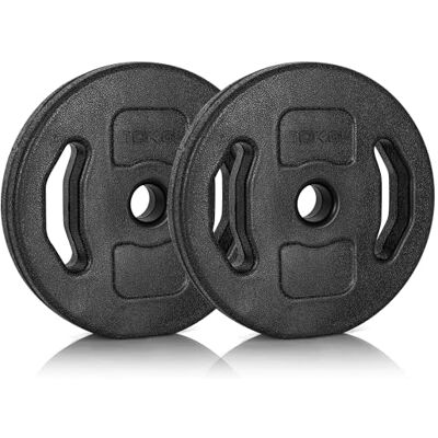 Ultrasport Pesi da 20 kg Set di 2 x Piastre da 10 kg in Cemento rivestite in Vinile/Dischi da Bilanciere per Body Building e Sollevamento Pesi Ultrasport Pesi da 20 kg Set di 2 x Piastre da 10 kg in Cemento rivestite in Vinile/Dischi da Bilanciere per Body Building e Sollevamento Pesi