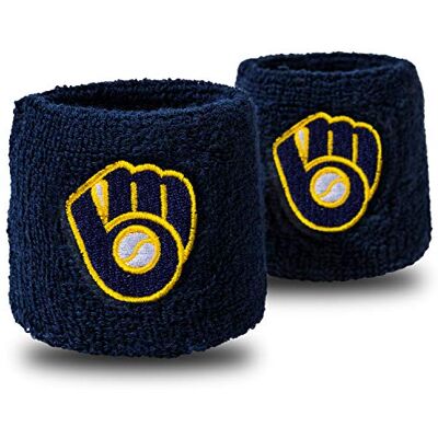 Franklin Sports MLB Milwaukee Brewers Braccialetti da Baseball con Logo della Squadra MLB Ideali per Costumi e Uniformi Coppia di Braccialetti Franklin Sports MLB Milwaukee Brewers Braccialetti da Baseball con Logo della Squadra MLB Ideali per Costumi e Uniformi Coppia di Braccialetti