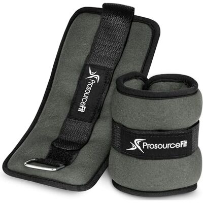 ProSource Fit Ankle, Wrist, Arm, And Leg Weights for Men And Women, Set of 2, 2lb Each, Gray ProSource Fit Ankle, Wrist, Arm, And Leg Weights for Men And Women, Set of 2, 2lb Each, Gray